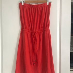Strapless cotton sundress